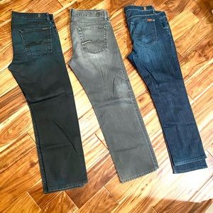 7 for all mankind men’s jeans, W-36 , L-30